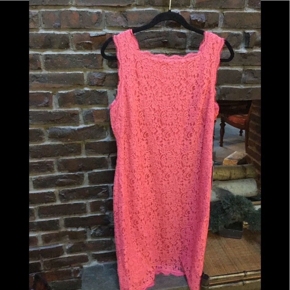 ADRIANNA PAPELL sz 16   Pink lace  NWT